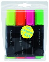 Schneider Textmarker Job Aktion Sonder Karton-Etui 4...