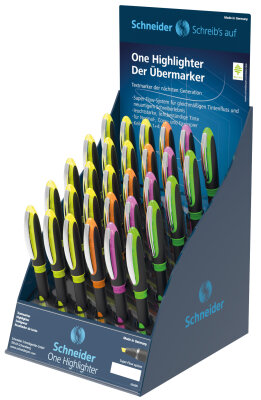 Schneider Textmarker One Highlighter sortiert Display 30 Stück D