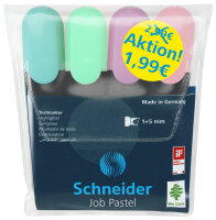 Schneider Textmarker Job Aktion Karton-Etui 4 Stück...