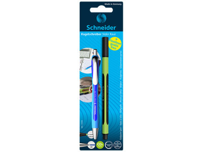 Schneider Kugelschreiber Slider Rave XB blau Blister 1 Stück + 1xLine-Up gratis