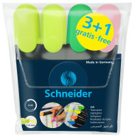 Schneider Textmarker Job sortiert Etui 4 Stück...