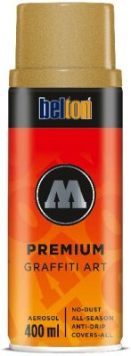 Molotow Sprühdose belton Premium Lackspray 400ml, Nr. 220-1, gold dollar