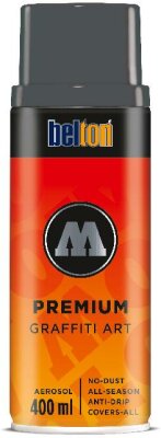 Molotow Sprühdose belton Premium Lackspray 400ml, 223-1, anthrazitgrau mittel