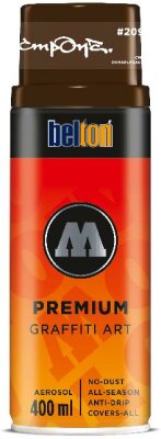 Molotow Sprühdose belton Premium Lackspray 400ml, Nr. 209, CMP dunkelbraun