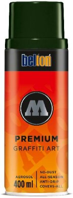 Molotow Sprühdose belton Premium Lackspray 400ml, Nr. 167, schwarzgrün