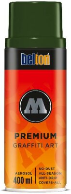 Molotow Sprühdose belton Premium Lackspray 400ml, Nr. 166, chromoxidgrün