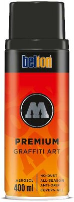 Molotow Sprühdose belton Premium Lackspray 400ml, Nr. 222, schwarzgrau dunkel