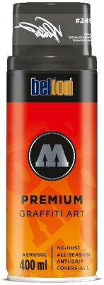 Molotow Sprühdose belton PremiumTransparent 400ml, Nr. 249, TOAST signalschwarz