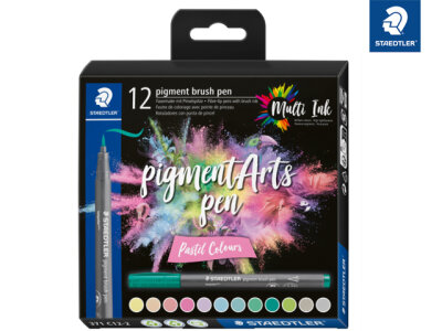 Staedtler pigment brush pen Pastel Colour12ST