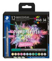 Staedtler pigment brush pen Pastel Colour12ST