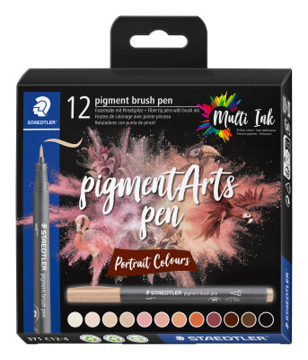 Staedtler pigment brush pen PortraitCol 12ST