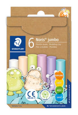 Staedtler Plastilin-Knete Noris Jumbo pastel