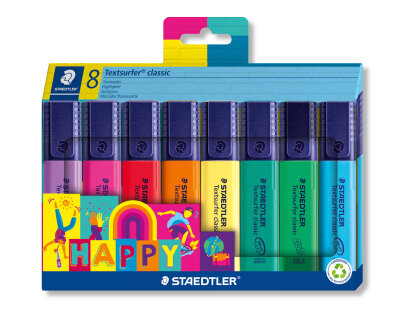 Staedtler Textmarker Textsurf. HAPPY 8St Etui