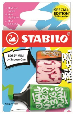 STABILO BOSS MINI by Snooze One 3er Etui grün, pink, orange