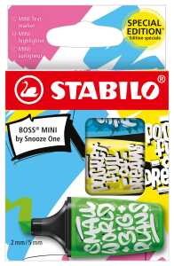 STABILO BOSS MINI One 3er Etui grün, gelb, blau 4006381597234