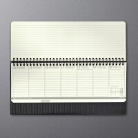 SIGEL C2580 Tischkalender Conceptum 2025 - black - 1 Jahr - 2 Seiten = unten Woche / oben Notizseite - Hardcover - 80 g/m² - large - schwarz - 132 Seiten - PEFC-zertifiziert