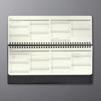 SIGEL C2580 Tischkalender Conceptum 2025 - black - 1 Jahr - 2 Seiten = unten Woche / oben Notizseite - Hardcover - 80 g/m² - large - schwarz - 132 Seiten - PEFC-zertifiziert