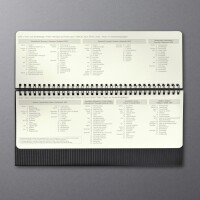 SIGEL C2580 Tischkalender Conceptum 2025 - black - 1 Jahr - 2 Seiten = unten Woche / oben Notizseite - Hardcover - 80 g/m² - large - schwarz - 132 Seiten - PEFC-zertifiziert