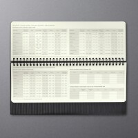 SIGEL C2580 Tischkalender Conceptum 2025 - black - 1 Jahr - 2 Seiten = unten Woche / oben Notizseite - Hardcover - 80 g/m² - large - schwarz - 132 Seiten - PEFC-zertifiziert