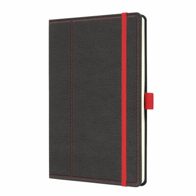 SIGEL C2555 Wochenkalender Conceptum 2025 - grey-red - 1 Jahr - 2 Seiten = 1 Woche - Hardcover - 80 g/m² - ca. A5 - grau/rot - 192 Seiten - PEFC-zertifiziert