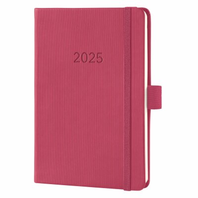 SIGEL C2571 Wochenkalender Conceptum 2025 - marsala red - 1 Jahr - 2 Seiten = 1 Woche - Hardcover - 80 g/m² - ca. A6 - rot - 176 Seiten - PEFC-zertifiziert