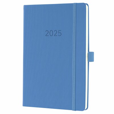 SIGEL C2568 Wochenkalender Conceptum 2025 - dust blue - 1 Jahr - 2 Seiten = 1 Woche - Hardcover - 80 g/m² - ca. A5 - blau - 192 Seiten - PEFC-zertifiziert