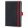 SIGEL C2509 Wochenkalender Conceptum 2025 - black-red - 1 Jahr - 2 Seiten = 1 Woche - Hardcover - 80 g/m² - ca. A6 - schwarz/rot - 176 Seiten - PEFC-zertifiziert