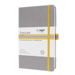 SIGEL Notizbuch linescape ca. DIN A5 kariert hellgrau 88 Bl.