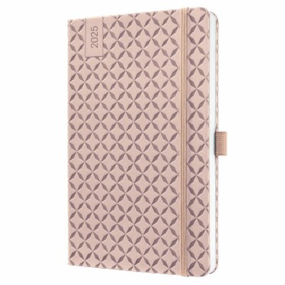 SIGEL J5131 Wochenkalender Jolie 2025 - pearl rose - 1 Jahr - 2 Seiten = 1 Woche - Hardcover - 80 g/m² - ca. A5 - rosé - 174 Seiten - FSC-zertifiziert