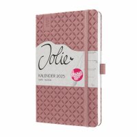 SIGEL J5129 Wochenkalender Jolie 2025 - dusty red - 1 Jahr - 2 Seiten = 1 Woche - Hardcover - 80 g/m² - ca. A5 - dunkelrot - 174 Seiten - FSC-zertifiziert