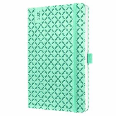 SIGEL J5127 Wochenkalender Jolie 2025 - mint green - 1 Jahr - 2 Seiten = 1 Woche - Hardcover - 80 g/m² - ca. A5 - mintgrün - 174 Seiten - FSC-zertifiziert