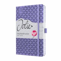 SIGEL J5125 Wochenkalender Jolie 2025 - dark purple - 1 Jahr - 2 Seiten = 1 Woche - Hardcover - 80 g/m² - ca. A5 - lila - 174 Seiten - FSC-zertifiziert