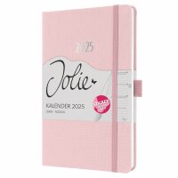 SIGEL J5405 Wochenkalender Jolie 2025 - soft rose - 1 Jahr - 2 Seiten = 1 Woche - Hardcover - 80 g/m² - ca. A5 - hellrosa - 174 Seiten - FSC-zertifiziert