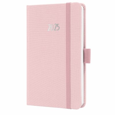 SIGEL J5404 Wochenkalender Jolie 2025 - soft rose - 1 Jahr - 2 Seiten = 1 Woche - Hardcover - 80 g/m² - ca. A6 - hellrosa - 174 Seiten - FSC-zertifiziert