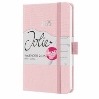 SIGEL J5404 Wochenkalender Jolie 2025 - soft rose - 1 Jahr - 2 Seiten = 1 Woche - Hardcover - 80 g/m² - ca. A6 - hellrosa - 174 Seiten - FSC-zertifiziert