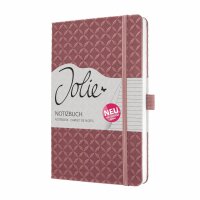 SIGEL JN135 Notizbuch Jolie - rusty red - liniert - 80 g/m² - ca. A5 - dunkelrot - Hardcover - 174 Seiten - FSC-zertifiziert