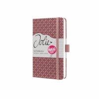 SIGEL JN134 Notizbuch Jolie - rusty red - liniert - 80 g/m² - ca. A6 - dunkelrot - Hardcover - 174 Seiten - FSC-zertifiziert