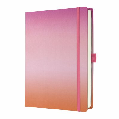 SIGEL JB103 Notizbuch Jolie - Gradient Sunset - punktkariert (Dot-Lineatur) - 120 g/m² - A5+ - pink/rosa/orange - Hardcover - 200 Seiten - FSC-zertifiziert