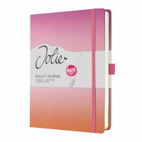 SIGEL JB103 Notizbuch Jolie - Gradient Sunset - punktkariert (Dot-Lineatur) - 120 g/m² - A5+ - pink/rosa/orange - Hardcover - 200 Seiten - FSC-zertifiziert