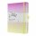 SIGEL JB101 Notizbuch Jolie - Gradient Ice-Cream - punktkariert (Dot-Lineatur) - 120 g/m² - A5+ - pink/gelb - Hardcover - 200 Seiten - FSC-zertifiziert