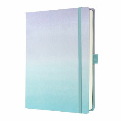 SIGEL JB100 Notizbuch Jolie - Gradient Sky - punktkariert (Dot-Lineatur) - 120 g/m² - A5+ - blau/violett - Hardcover - 200 Seiten - FSC-zertifiziert