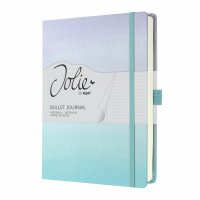 SIGEL JB100 Notizbuch Jolie - Gradient Sky - punktkariert (Dot-Lineatur) - 120 g/m² - A5+ - blau/violett - Hardcover - 200 Seiten - FSC-zertifiziert