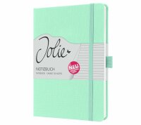 SIGEL JN409 Notizbuch Jolie - mighty mint - liniert - 100 g/m² - ca. A5 - mintgrün - Hardcover - 192 Seiten - FSC-zertifiziert