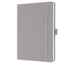 Notizbuch Jolie - pearl grey liniert 100 g/m² A5 Hardcover 192 Seiten