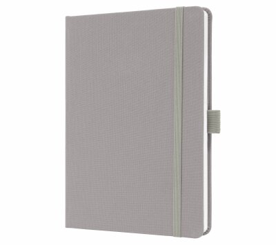 SIGEL JN403 Notizbuch Jolie - pearl grey - liniert - 100 g/m² - ca. A5 - hellgrau - Hardcover - 192 Seiten - FSC-zertifiziert