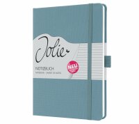 SIGEL JN401 Notizbuch Jolie - powder blue - liniert - 100 g/m² - ca. A5 - blau - Hardcover - 192 Seiten - FSC-zertifiziert