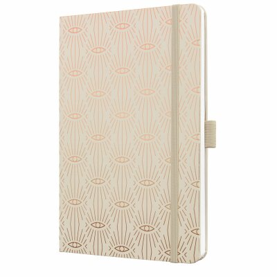 SIGEL JN357 Notizbuch Jolie - Mystic Sand - liniert - 80 g/m² - ca. A5 - beige/kupfer - Hardcover - 174 Seiten - FSC-zertifiziert