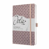 SIGEL JN137 Notizbuch Jolie - pearl rose - liniert - 80 g/m² - ca. A5 - rosé - Hardcover - 174 Seiten - FSC-zertifiziert