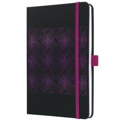 SIGEL J5213 Wochenkalender Jolie 2025 - sparkling black - 1 Jahr - 2 Seiten = 1 Woche - Hardcover - 80 g/m² - ca. A5 - schwarz/pink - 174 Seiten - FSC-zertifiziert