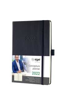 Wochenkalender Conceptum 2022 vertikales Layout black 192S. ca.A5